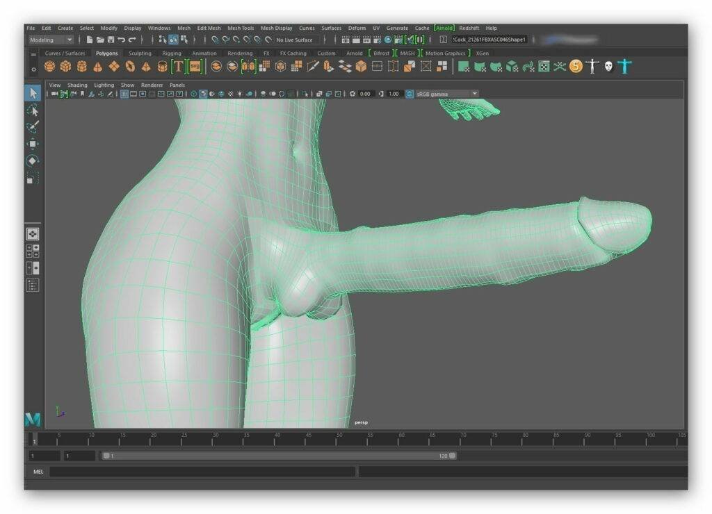 Futanari 3D modeling