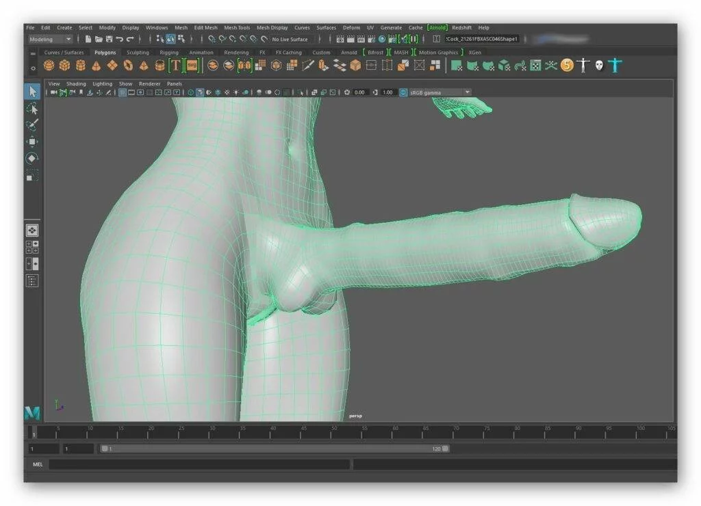 Futanari 3D modeling